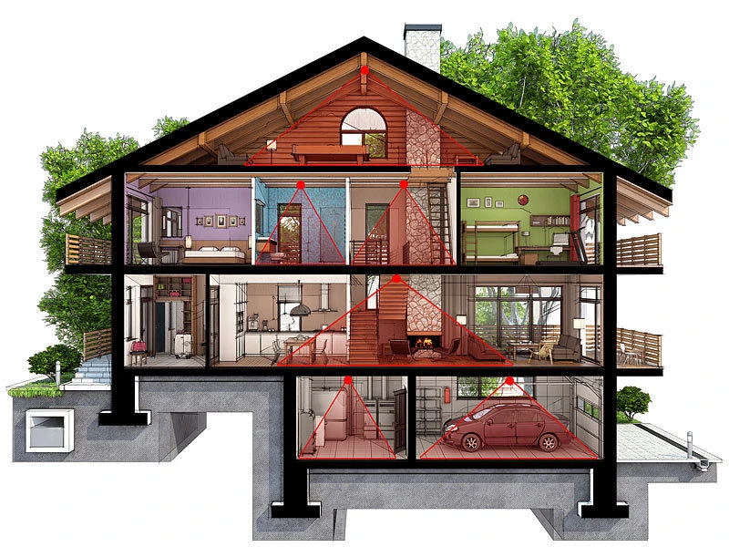 Luminea Home Control Temperaturfühler:3in1-WLAN-PIR-Bewegungsmelder, Temperatur- & Luftfeuchtigkeits-Sensor - Image 5