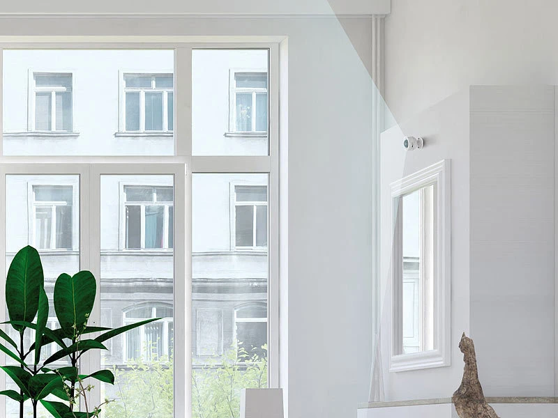 Luminea Home Control Temperaturfühler:3in1-WLAN-PIR-Bewegungsmelder, Temperatur- & Luftfeuchtigkeits-Sensor - Image 6