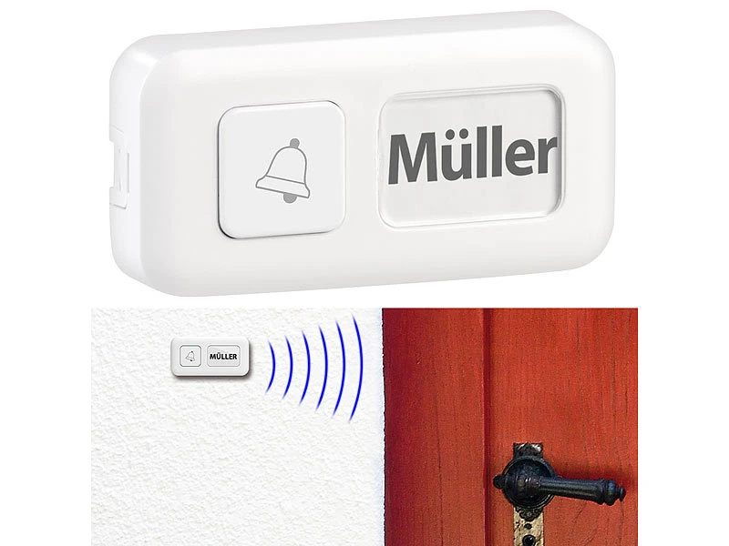 Somikon Klingel:WLAN-Steckdosen-Empfänger & Kinetischer Klingelknopf, App, 100m, 80dB - Image 4