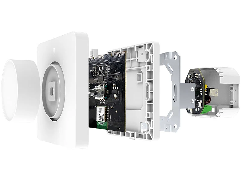 Luminea Home Control Alexa Dimmer-Schalter:4er WLAN-Lichtschalter & Dimmer Mit Dreh-/Drück-Funktion Und App - Image 5
