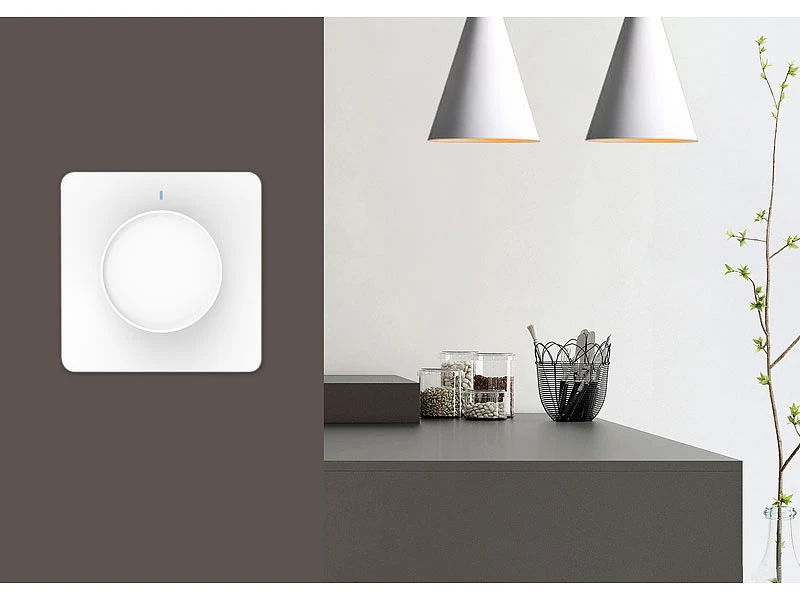 Luminea Home Control Alexa Dimmer-Schalter:4er WLAN-Lichtschalter & Dimmer Mit Dreh-/Drück-Funktion Und App - Image 9
