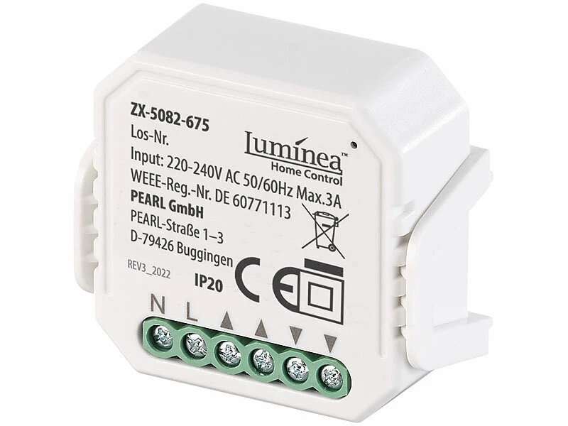 Luminea Home Control WLAN Rolladenschalter:2er-Set WLAN-Unterputzmodule Für Smarte Rollladen, App & Sprachbefehl - Image 10