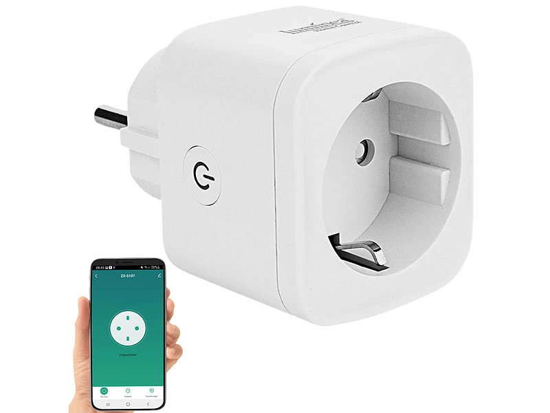 Luminea Home Control Funksteckdosen:WLAN-Steckdose, Apple-HomeKit-zertifiziert, Mit App & Sprachsteuerung - Image 3