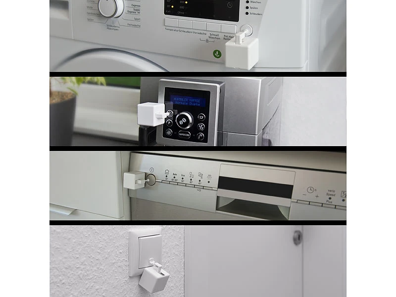 Luminea Home Control Smarter Schalter Aufsatz:Schalt-Aufsatz Für Kippschalter & Taster, Bluetooth Mit WLAN Gateway - Image 5