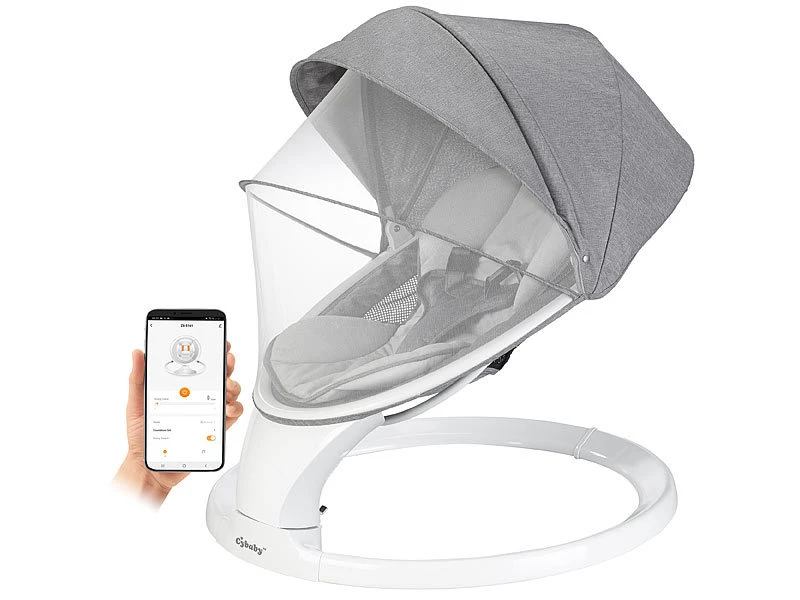 Cybaby Wippe:Smarte Babywippe Aus Aluminium, Bluetooth, WLAN, Touch-Tasten Und App - Image 3