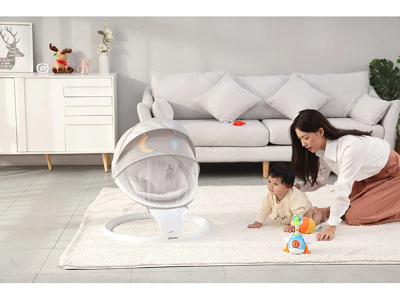 Cybaby Wippe:Smarte Babywippe Aus Aluminium, Bluetooth, WLAN, Touch-Tasten Und App - Image 5