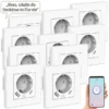 Luminea Home Control Steckdosen:10er-Set WLAN-Unterputzsteckdosen Mit App, Je 1x USB A, 1x USB C, 2 A