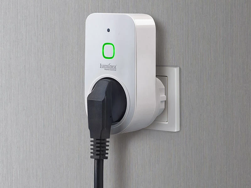 Luminea Home Control Dimmbare Steckdose:Smarte WLAN-Dimmer-Steckdose Mit Phasenabschnittsdimmer Bis 200 W, App - Image 5