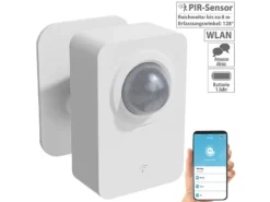 Luminea Home Control PIR Sensor:ZigBee-PIR-Bewegungsmelder, 8 M Reichweite, 128° Erfassungswinkel, App