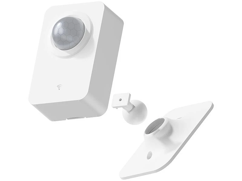 Luminea Home Control Funkbewegungsmelder:ZigBee-PIR-Bewegungsmelder Mit WLAN-Gateway, 8 M Reichweite - Image 4
