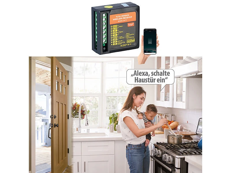 VisorTech Smarthome Türöffner:WLAN-Adapter Zur Sprach- Und App-Steuerung Elektronischer Tür-Öffner - Image 2