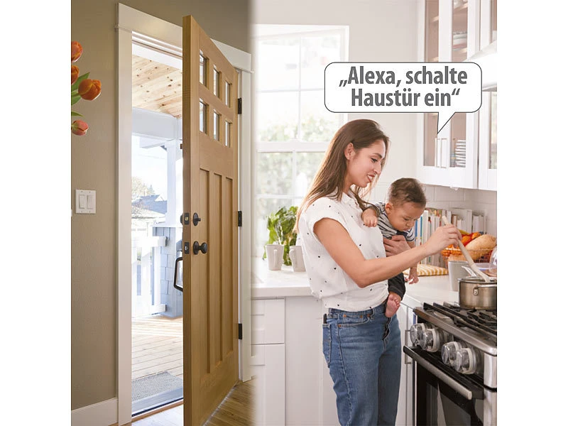 VisorTech Smarthome Türöffner:WLAN-Adapter Zur Sprach- Und App-Steuerung Elektronischer Tür-Öffner - Image 4