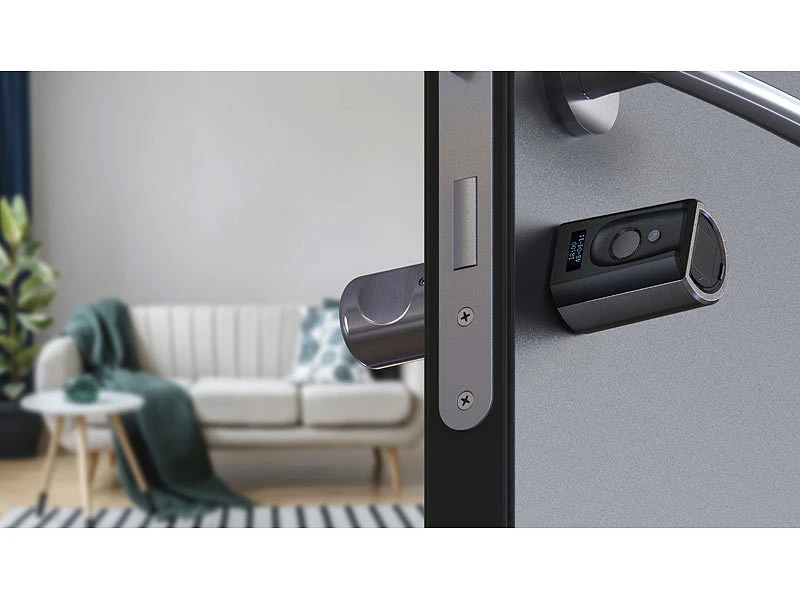 VisorTech Türschloss:Elektronischer Tür-Schließzylinder Mit WLAN-Gateway, Fingerscan, App - Image 4