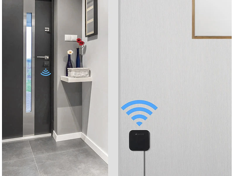 VisorTech Schloss:Elektronischer Tür-Schließzylinder, Transponder, App, IP65, M Gateway - Image 5