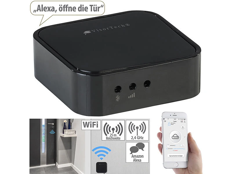 VisorTech Schloss:Elektronischer Tür-Schließzylinder, Transponder, App, IP65, M Gateway - Image 14