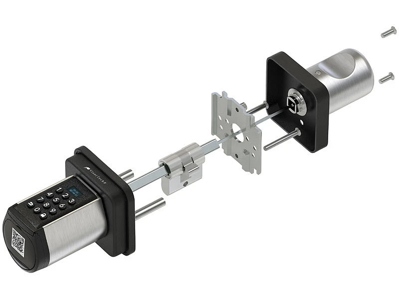 VisorTech Türschloss Mit Schlüssel:Elektronischer Tür-Schließzylinder, Code, 2 Schlüssel, IP44, M Gateway - Image 14