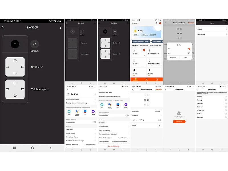Luminea Home Control Außensteckdose WLAN:2er-Set Outdoor-WLAN-Doppelsteckdosen, Sprachbefehl, Strommessung, App - Image 5