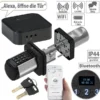 VisorTech Türschloss Mit Schlüssel:Elektronischer Tür-Schließzylinder, Code, 2 Schlüssel, IP44, M Gateway