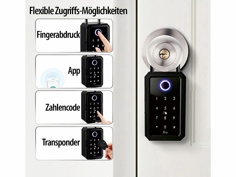 Xcase Tresor:Smarter Schlüssel-Safe & WLAN-Gateway, PIN Per Touch-Keys, Fingerprint - Image 4