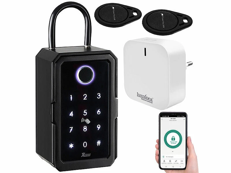 Xcase Tresor:Smarter Schlüssel-Safe & WLAN-Gateway, PIN Per Touch-Keys, Fingerprint - Image 3