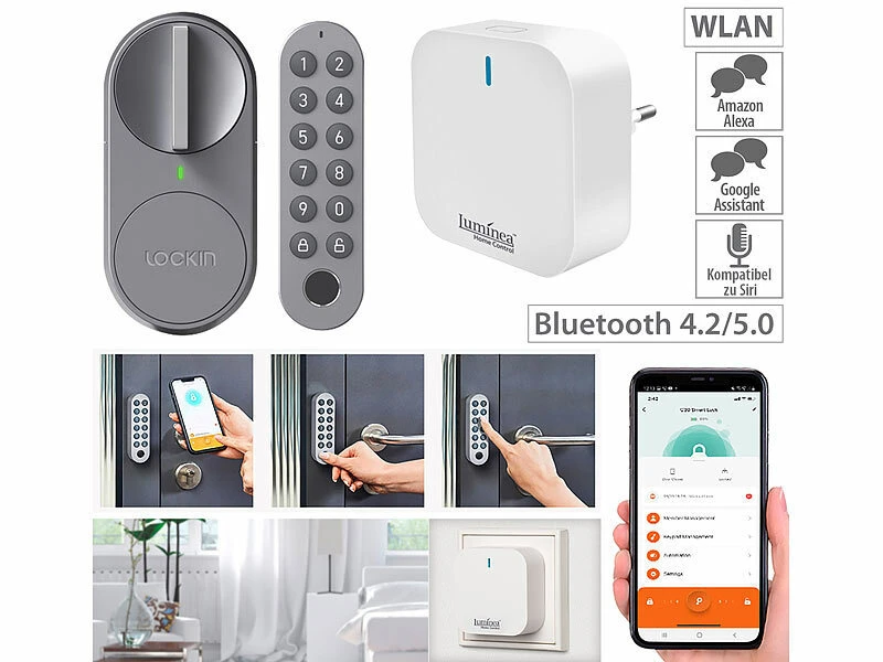 VisorTech Smart Lock:Türschlossantrieb Mit PIN-Code, Fingerabdruck-Sensor Und WLAN-Gateway