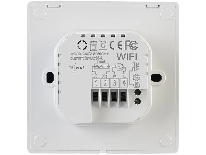 Revolt Thermostat WiFi:WLAN-Fußbodenheizung-Thermostat Mit App Und Sprachsteuerung, Weiß - Image 9
