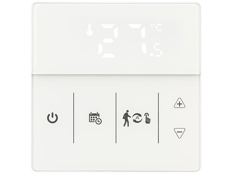 Revolt Thermostat WiFi:WLAN-Fußbodenheizung-Thermostat Mit App Und Sprachsteuerung, Weiß - Image 8