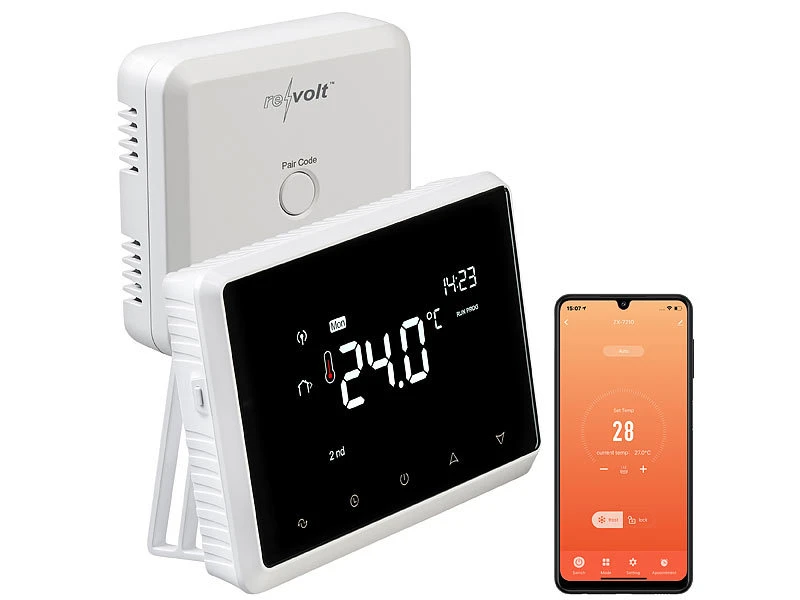 Revolt Raumthermostat Gastherme:Funk-Thermostat Mit WLAN Und App Für Gastherme Und Wasserboiler - Image 3