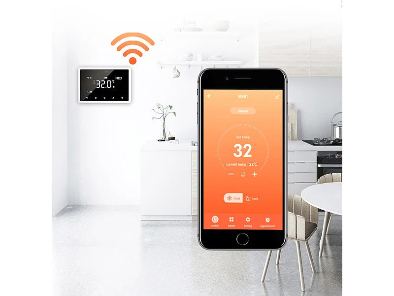 Revolt Raumthermostat Gastherme:Funk-Thermostat Mit WLAN Und App Für Gastherme Und Wasserboiler - Image 6