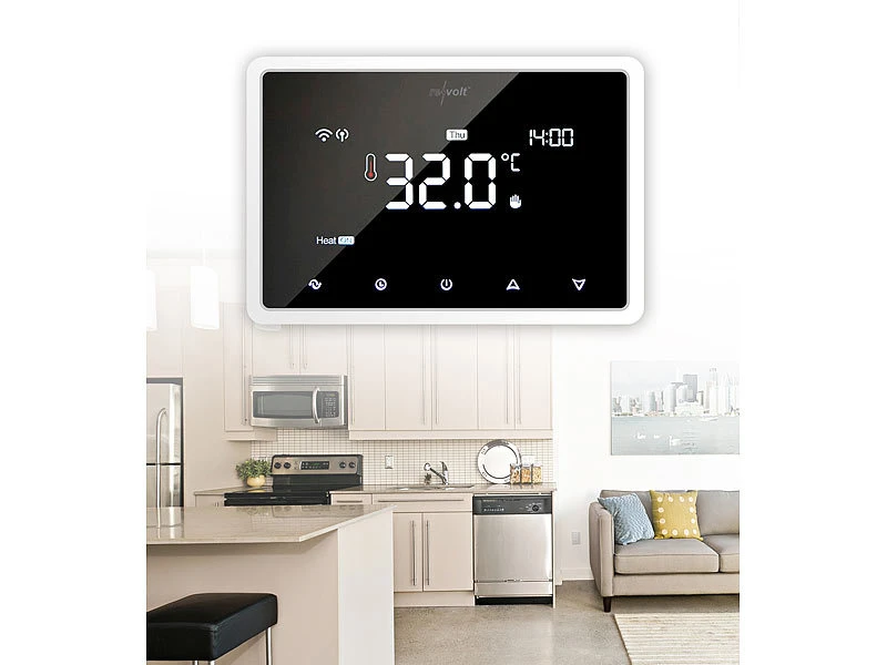 Revolt Raumthermostat Gastherme:Funk-Thermostat Mit WLAN Und App Für Gastherme Und Wasserboiler - Image 7