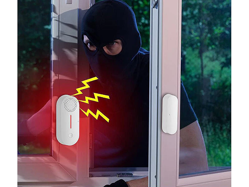 VisorTech Türalarm Mit App:2in1-WLAN-Tür- & Fensteralarm Mit Sirene, App Und Sprachsteuerung - Image 2