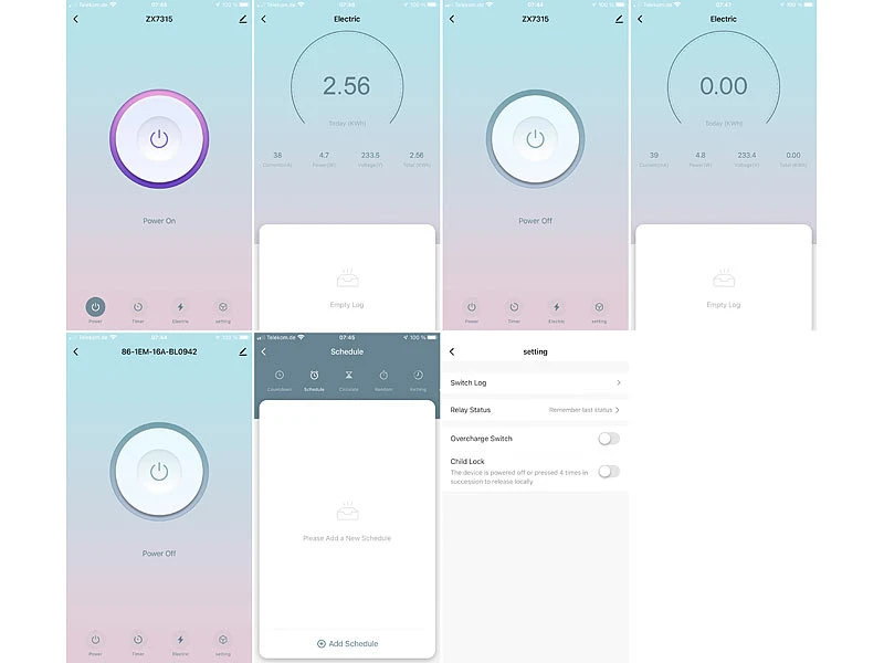 Luminea Home Control Alexa Smart Steckdose:10er-Set WLAN-Unterputz-Steckdosen Mit Verbrauch-Messung, App, 3.680 W - Image 5