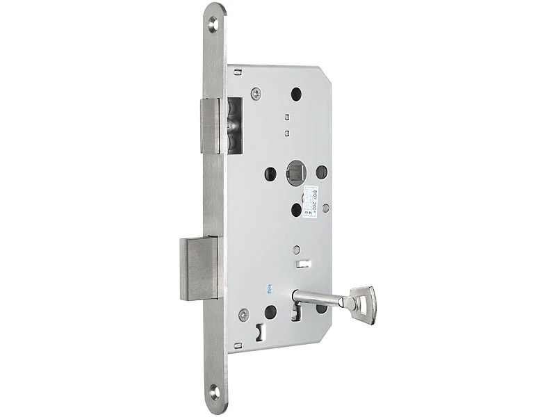 AGT Türschloss Bad:3er-Set Buntbart-Einsteckschlösser Für Zimmertüren, Falle, DIN Links - Image 3